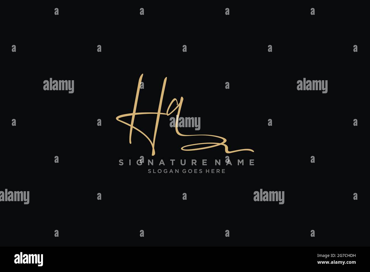 Lettre du siège social Signature logo Template Design élégant logo Sign symbole modèle icône vectorielle Illustration de Vecteur