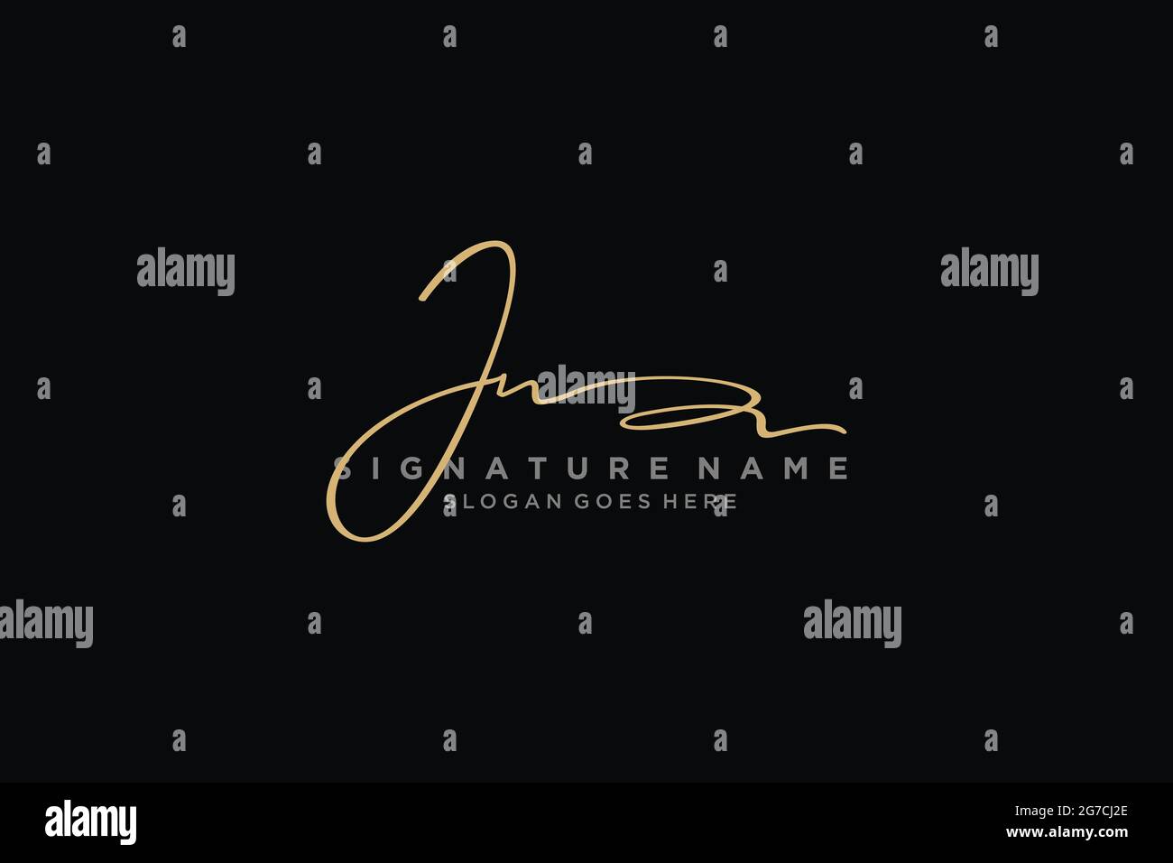 JN lettre Signature logo Template Design élégant logo signe symbole modèle icône vectorielle Illustration de Vecteur