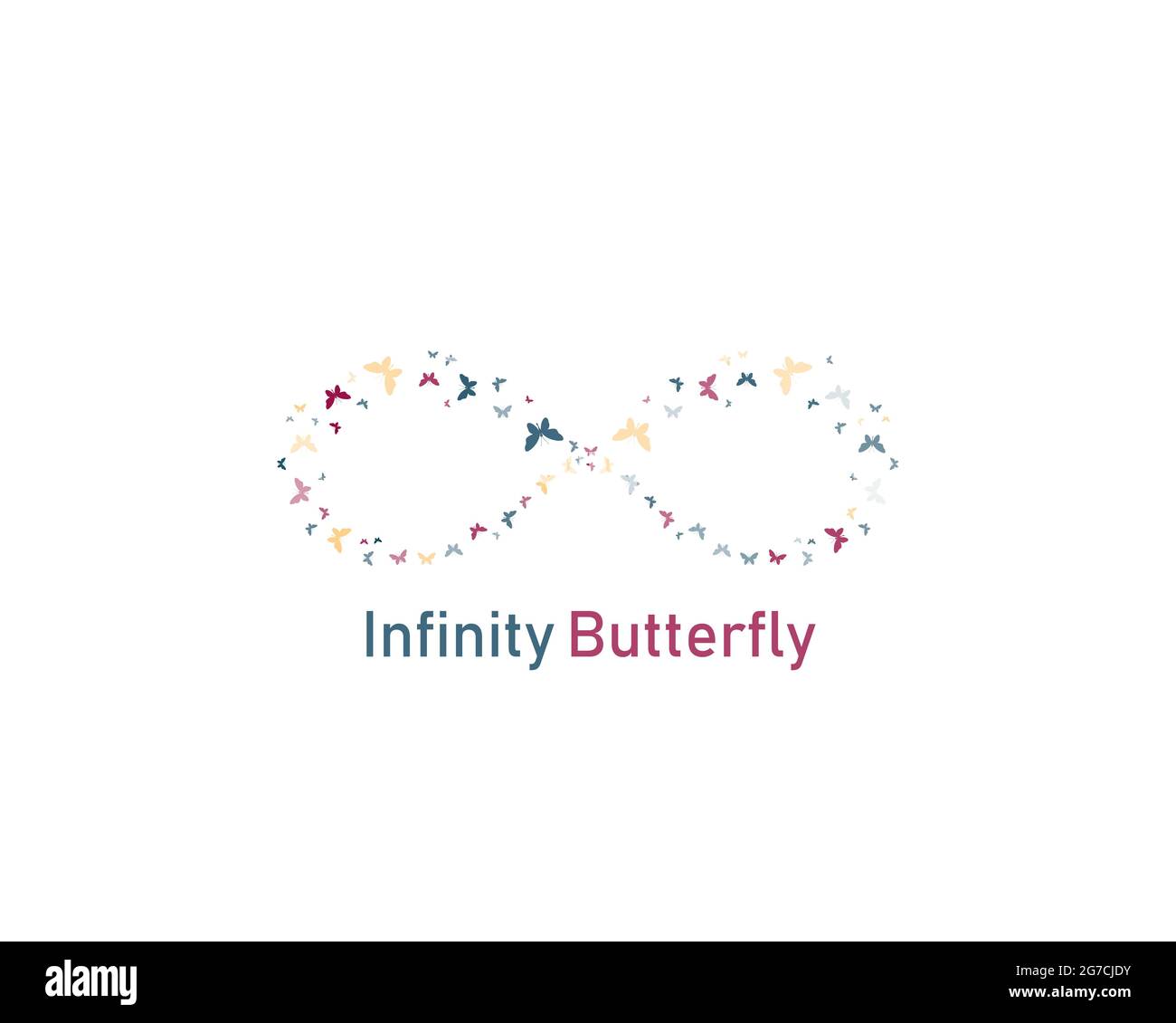 Le logo Infinity Butterfly peut être utilisé comme signe, icône ou symbole, vecteur en couches complètes et facile à éditer et à personnaliser taille et couleur, compatible avec Illustration de Vecteur