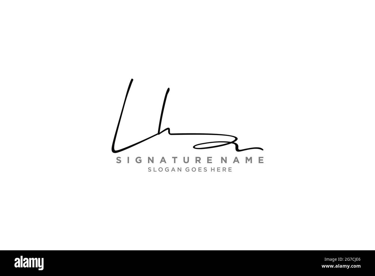 Lettre LH Signature logo Template Design élégant logo signe symbole modèle icône vectorielle Illustration de Vecteur