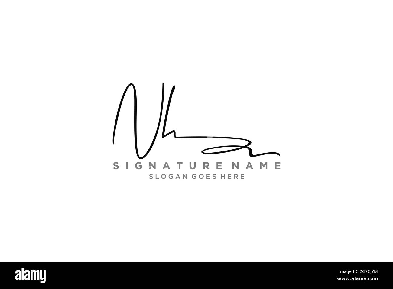NH lettre Signature logo Template Design élégant logo Sign symbole modèle icône vectorielle Illustration de Vecteur