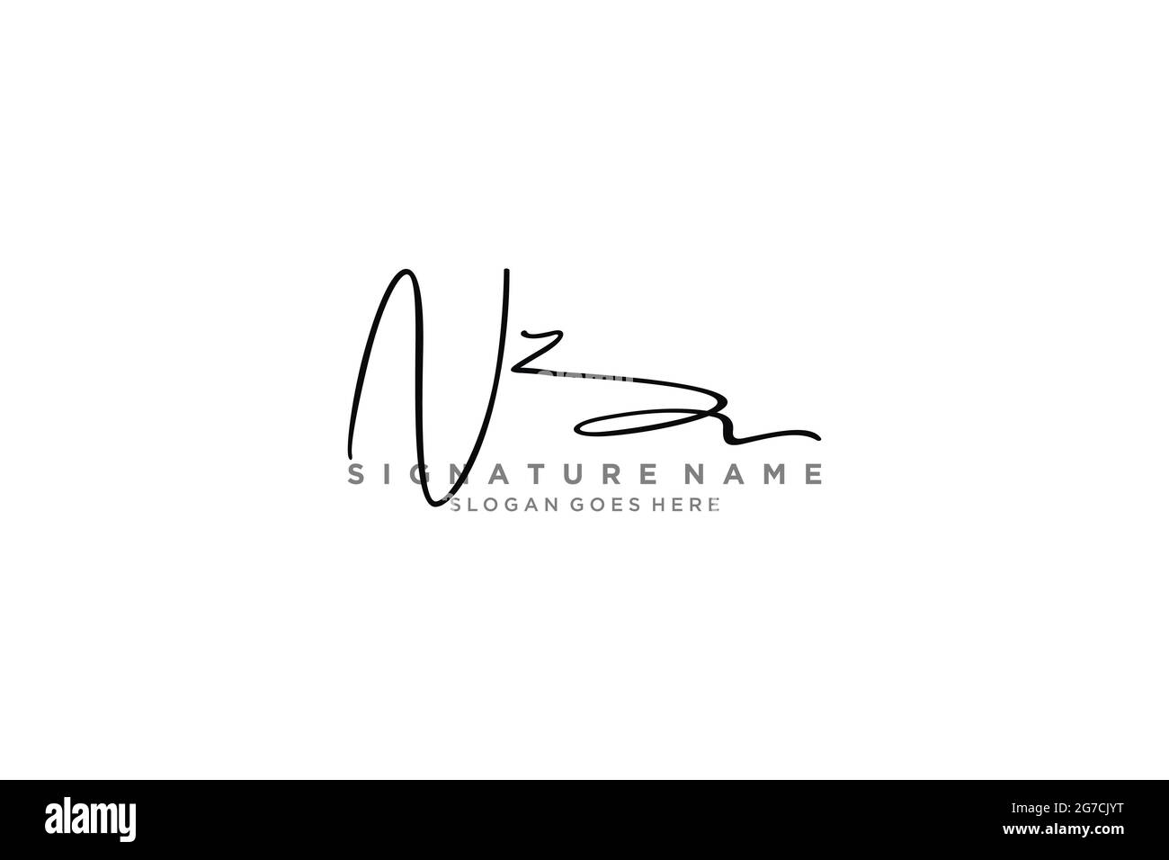 NZ lettre Signature logo Template Design élégant logo signe symbole modèle icône vectorielle Illustration de Vecteur