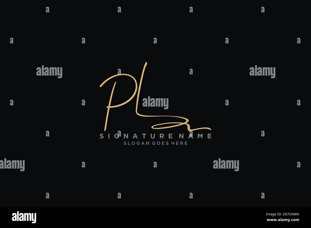 PL lettre Signature logo Template Design élégant logo Sign symbole modèle icône vectorielle Illustration de Vecteur
