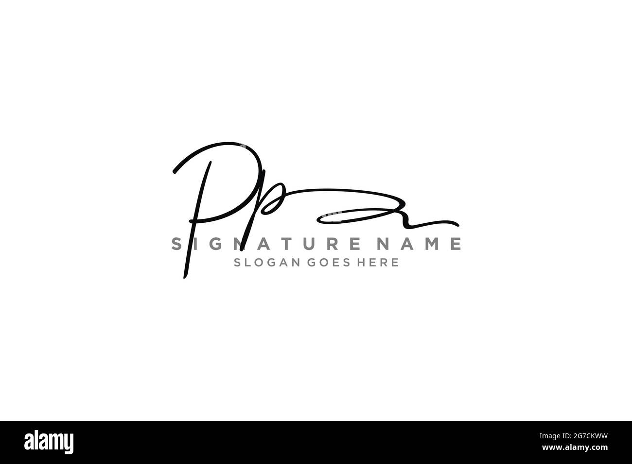 Lettre PP Signature logo Template Design élégant logo Sign symbole modèle icône vectorielle Illustration de Vecteur
