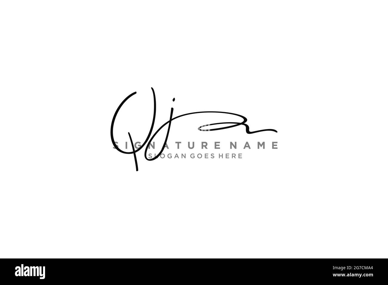 QJ lettre Signature logo Template Design élégant logo signe symbole modèle icône vectorielle Illustration de Vecteur
