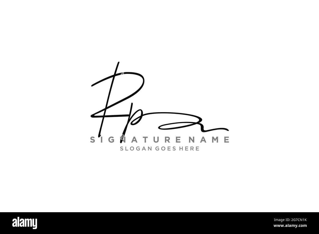 Lettre RP Signature logo Template Design élégant logo Sign symbole modèle icône vectorielle Illustration de Vecteur