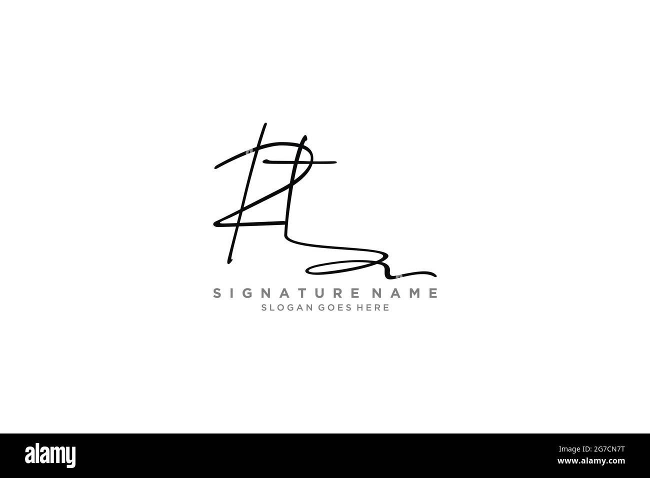 Lettre RT Signature logo Template Design élégant logo Sign symbole modèle icône vectorielle Illustration de Vecteur
