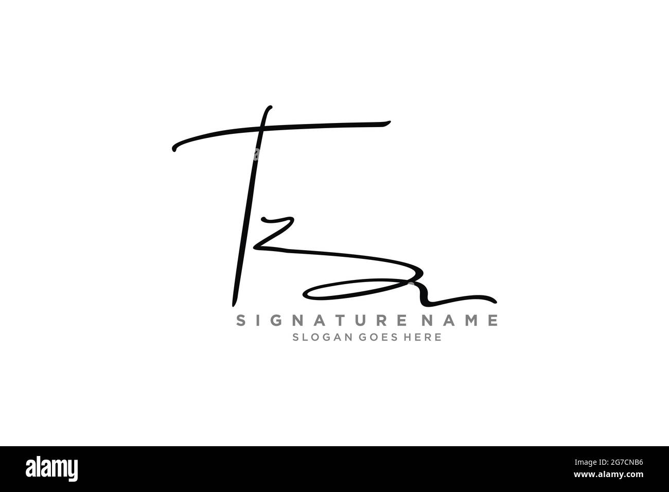 TZ lettre Signature logo Template Design élégant logo signe symbole ...
