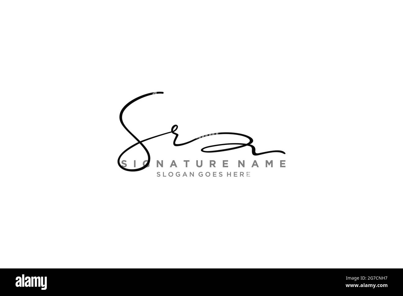 Lettre SR Signature logo Template Design élégant logo Sign symbole ...