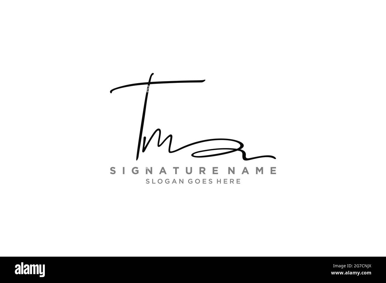 Lettre TM Signature logo Template Design élégant logo Sign symbole modèle icône vectorielle Illustration de Vecteur