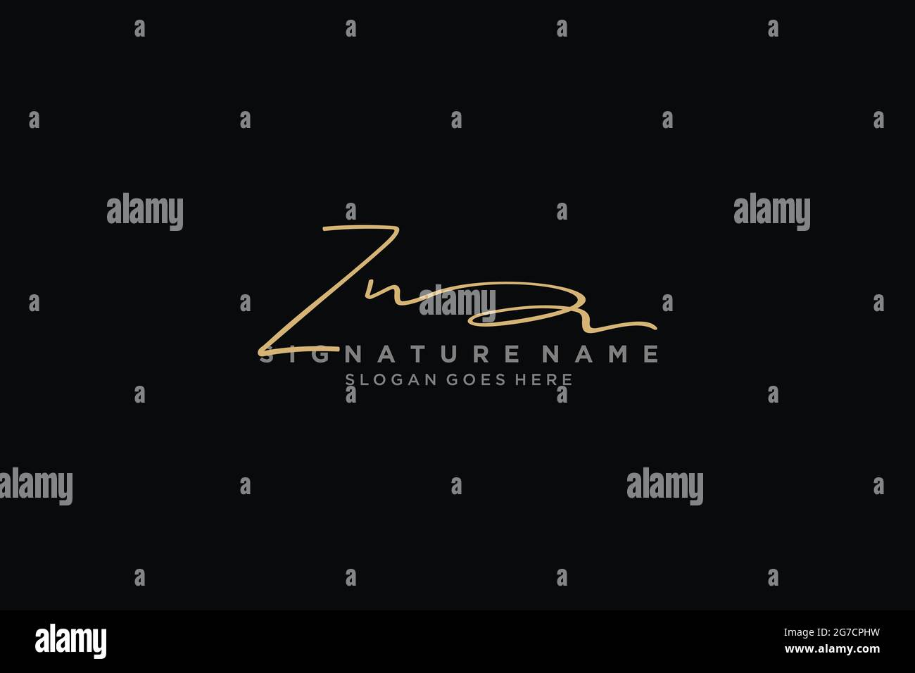 ZN lettre Signature logo Template Design élégant logo signe symbole modèle icône vectorielle Illustration de Vecteur