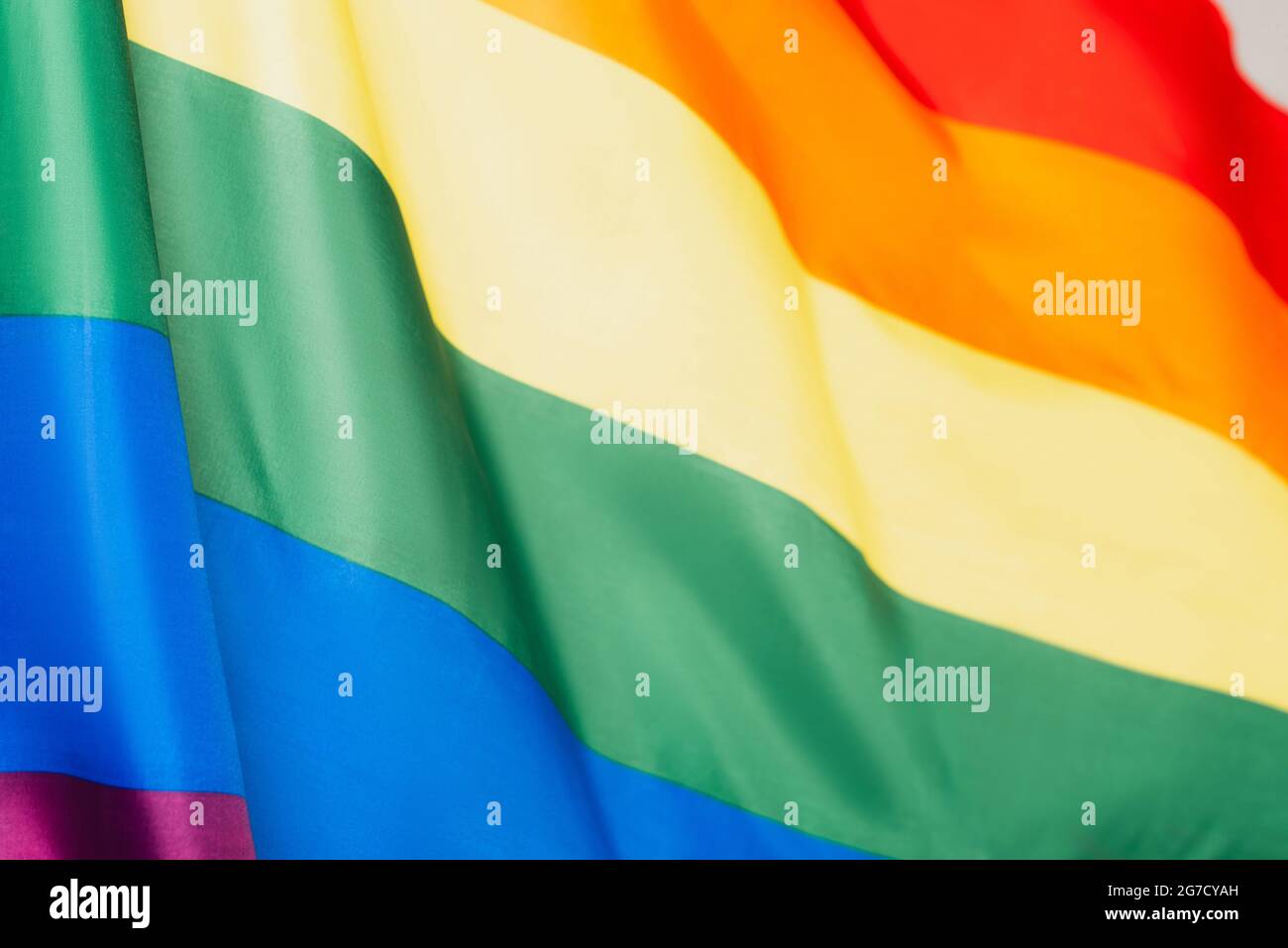 gros plan des couleurs arc-en-ciel du drapeau lgbt Banque D'Images