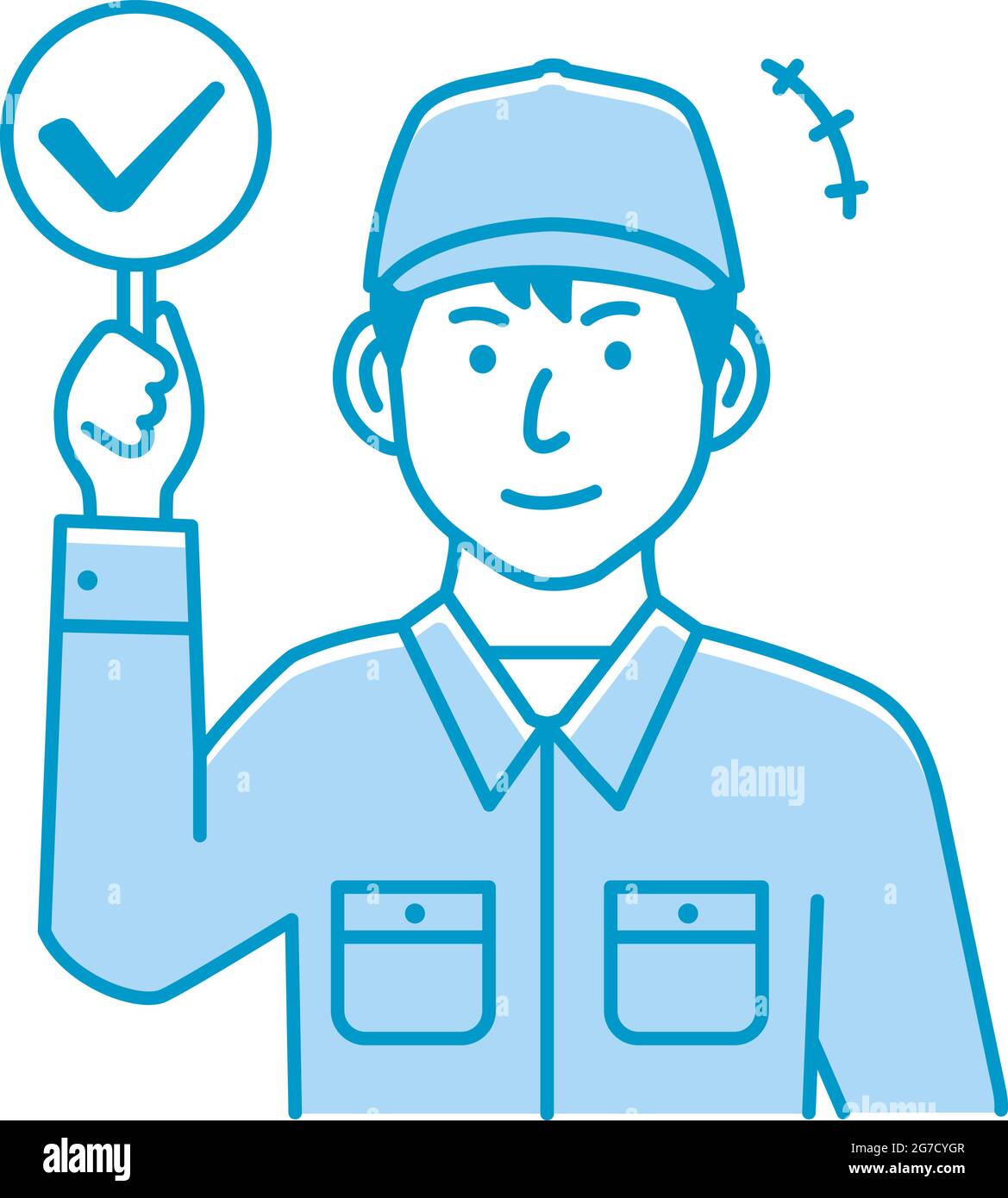 Collier bleu montrant l'illustration vectorielle de l'étiquette Illustration de Vecteur