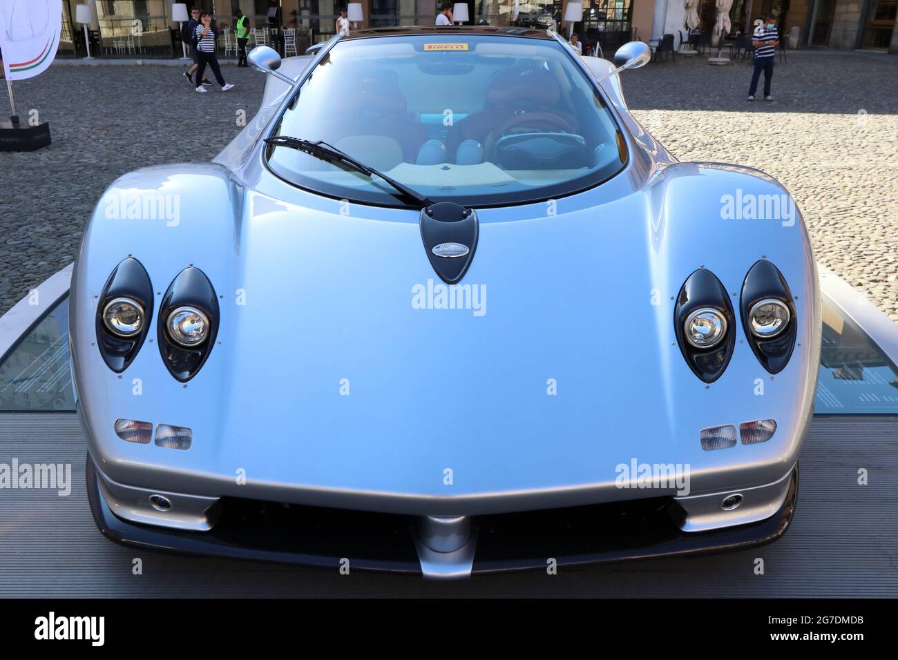Modène, Italie, 1er juillet 2021 - exposition Motor Valley, Pagani Zonda sport car Banque D'Images