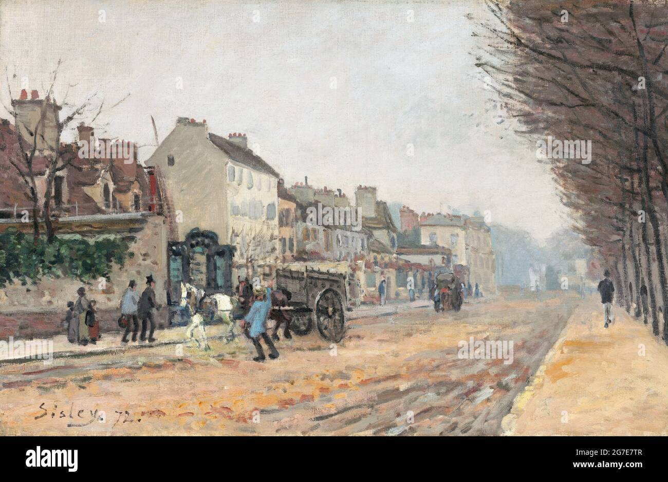 Boulevard Héloïde, Argenteuil par Alfred Sisley (1839-1899), huile sur toile, 1872 Banque D'Images