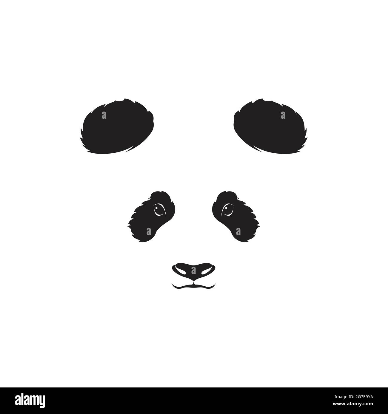 Vecteur d'un motif de visage panda sur fond blanc. Animaux sauvages. Illustration vectorielle superposée facile à modifier. Illustration de Vecteur