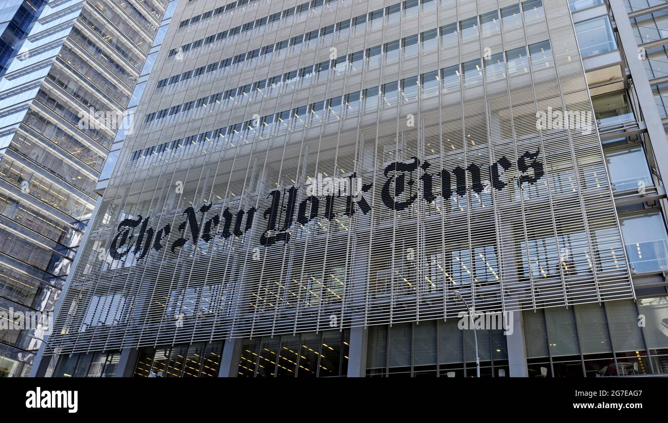 Bâtiment du New York Times, à Manhattan, New York Banque D'Images