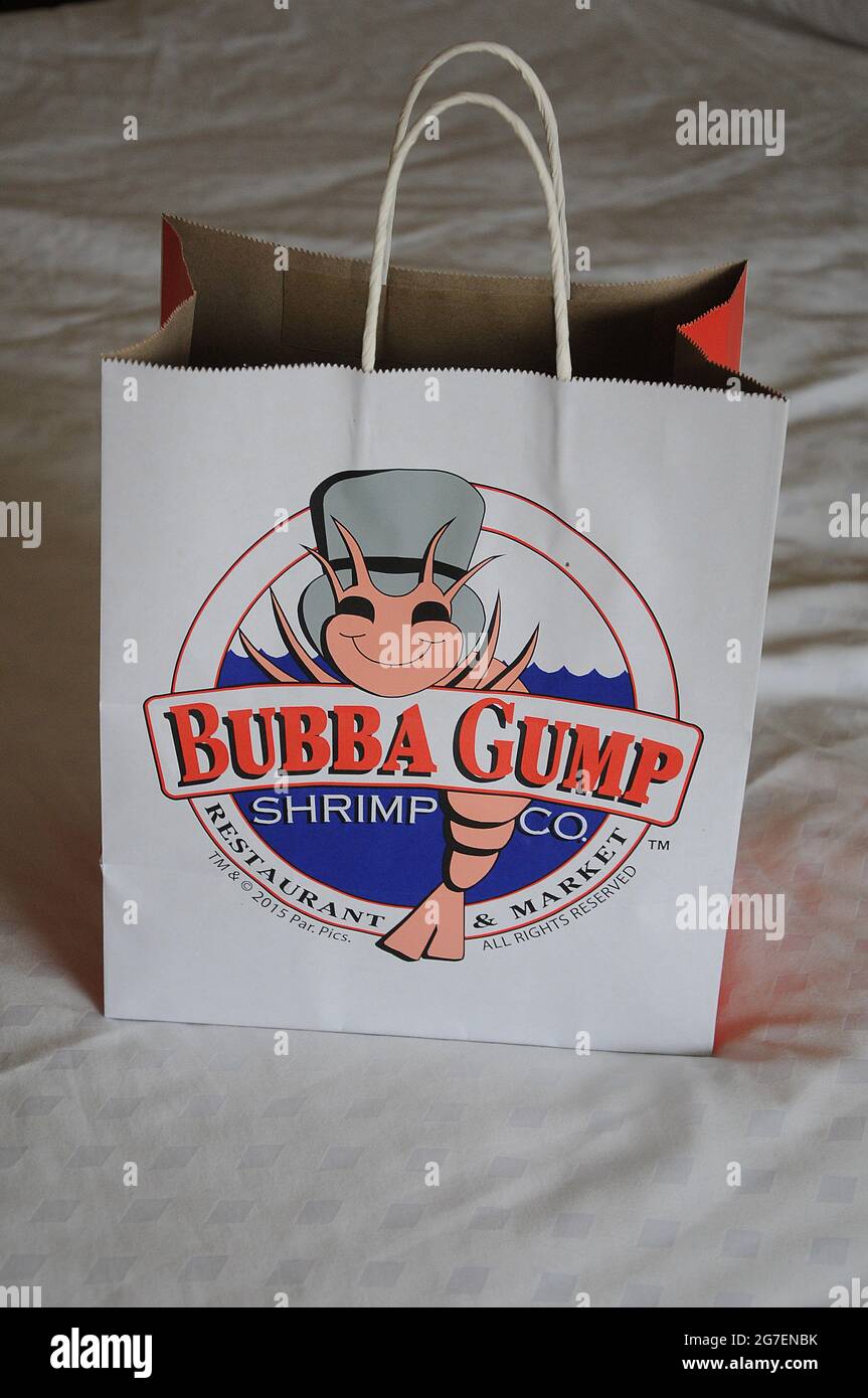 ORLANDO / FLORIDA / USA - 09 décembre 2017.- Bubba Gump Shrimp Co. Et restaurant et maket dans le studio universel. (Photo.Francis Dean/Dean Pictures) Banque D'Images