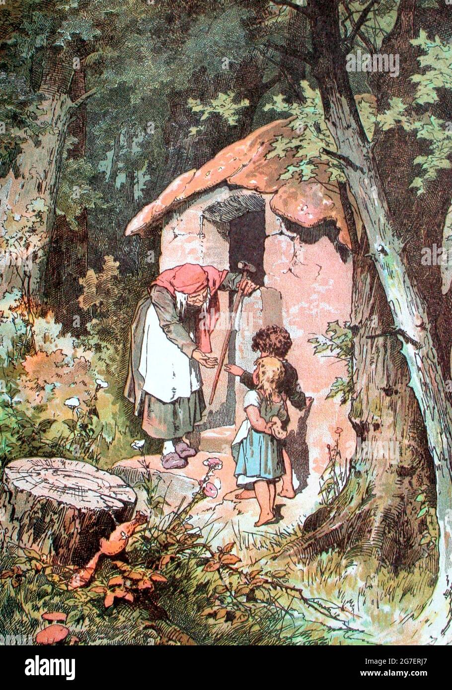 Hansel et Gretel par Alexander Zick, vers 1900 Banque D'Images