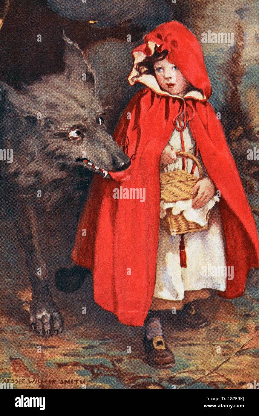 Little Red Riding Hood par Jessie Willcox Smith, 1911 Banque D'Images