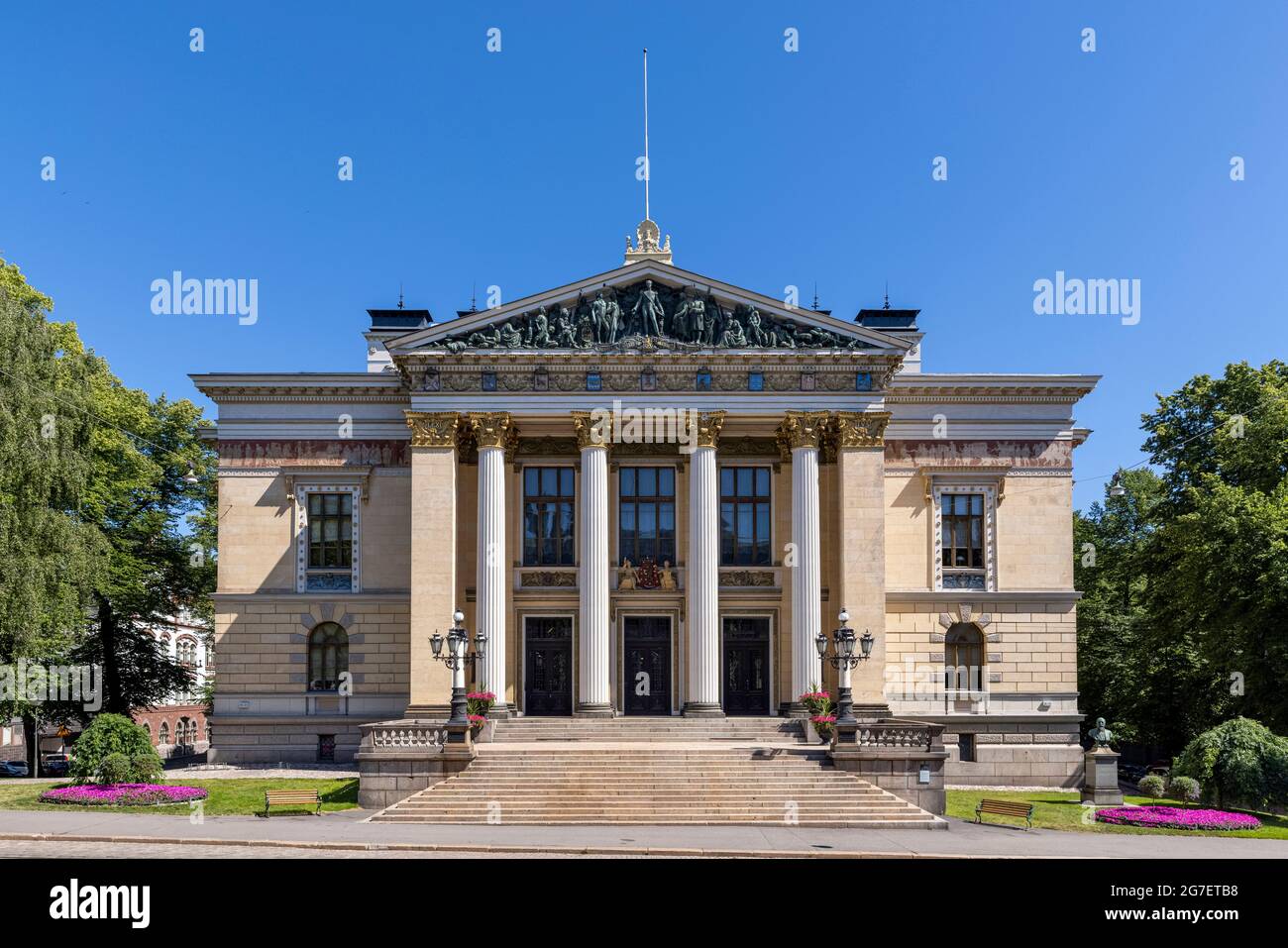 House of Estates est un bâtiment gouvernemental situé au centre-ville d'Helsinki Banque D'Images