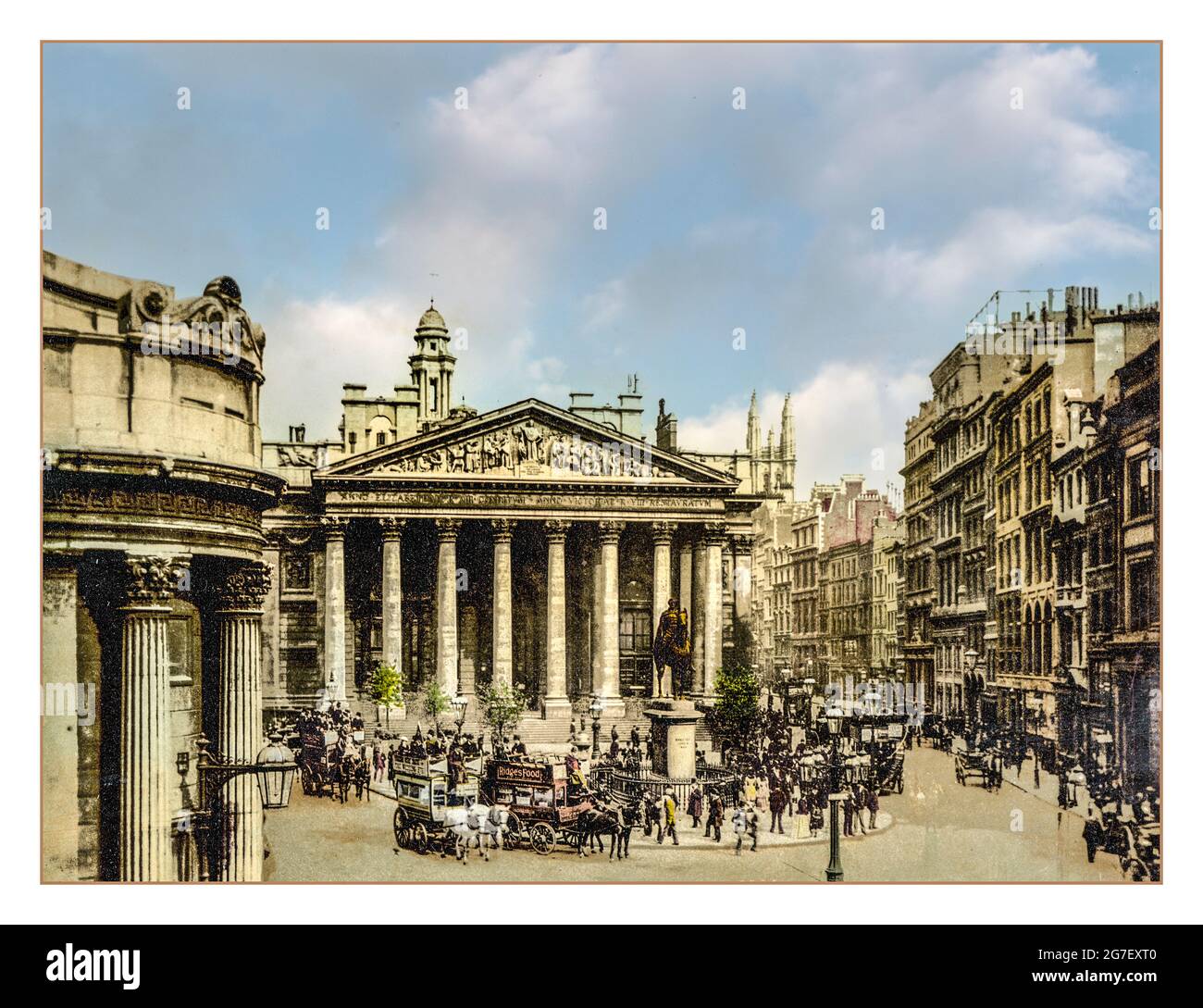 ROYAL EXCHANGE Victorian archive Londres [Royal Exchange, Londres, Angleterre] Date de création/publication: [Entre env. 1890 et env. 1900]. photochromie, couleur. Banque D'Images