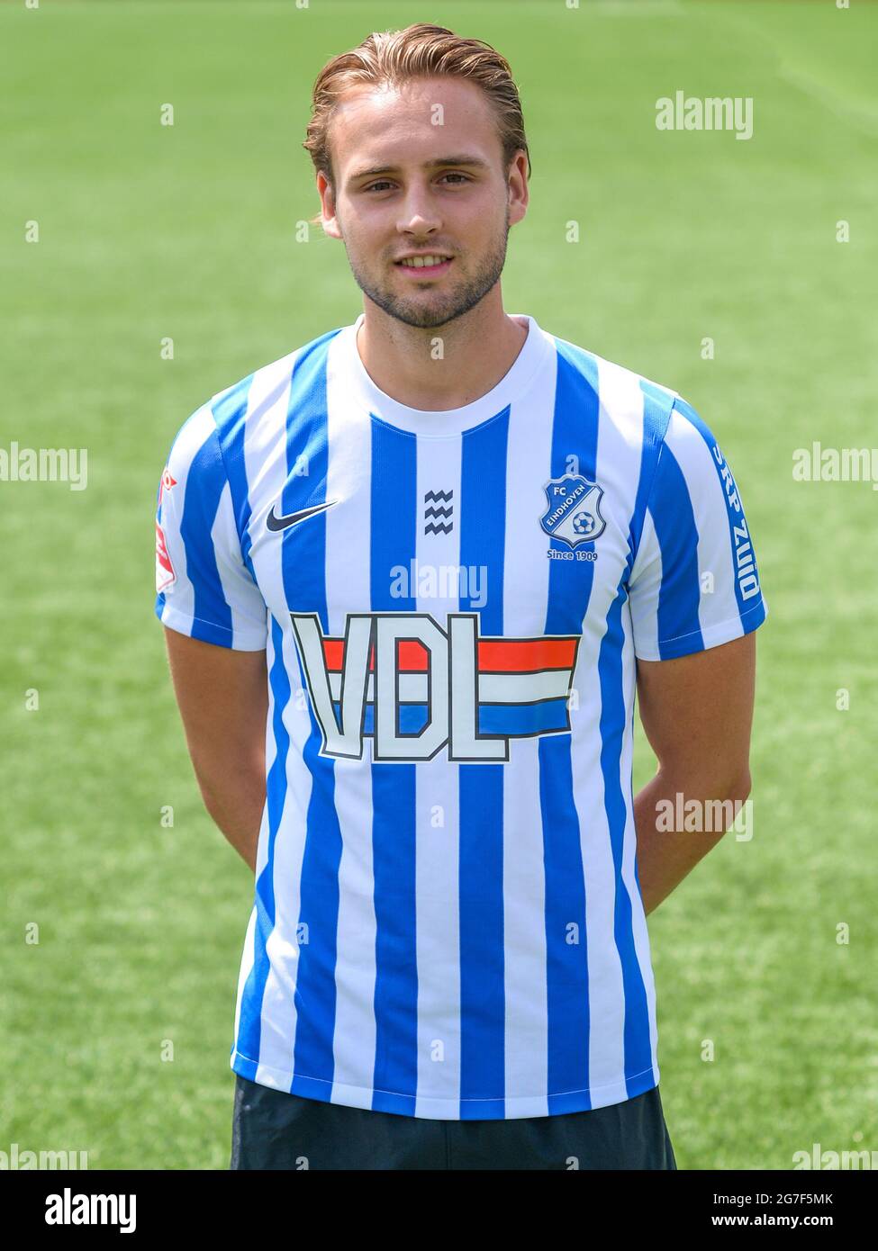 EINDHOVEN, PAYS-BAS - JUILLET 9 : Pieter Bogaers du FC Eindhoven lors d'une séance de presse du FC Eindhoven à Jan Louwers Stadion le 9 juillet 2021 à Eindhoven, pays-Bas. (Photo de Joris Verwijst/Orange Pictures) Banque D'Images