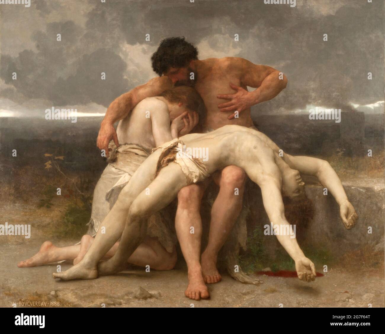 Le premier deuil (1888) de William-Adolphe Bouguereau Banque D'Images