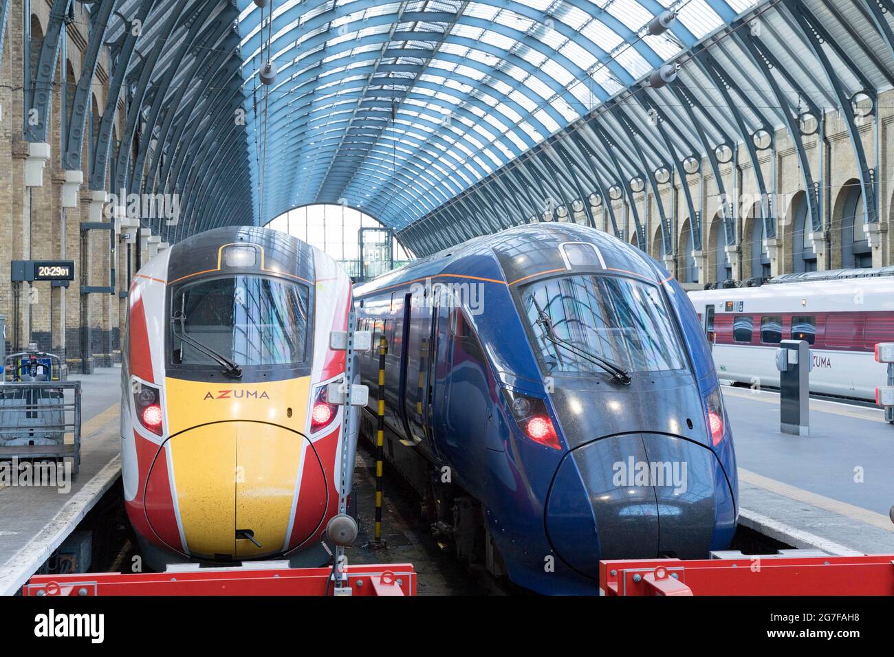 Electric LNER train London et North Eastern Railway, Kings cross station London England Banque D'Images