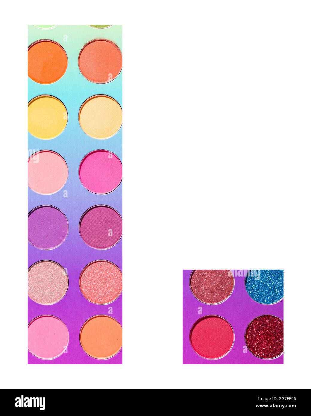 Lettre l, avec arrière-plan de cercles colorés Banque D'Images