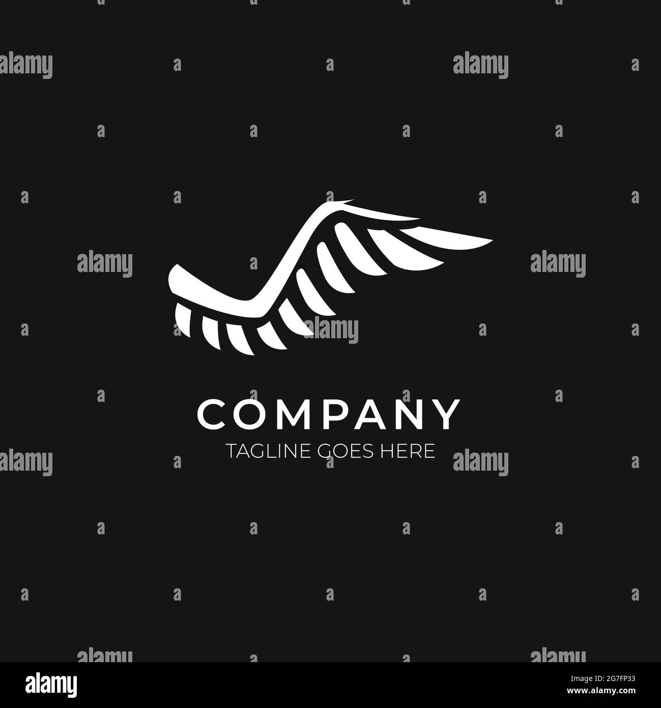 Le concept de logo d'illustration d'aile fonctionne bien pour n'importe quel type d'entreprise Banque D'Images