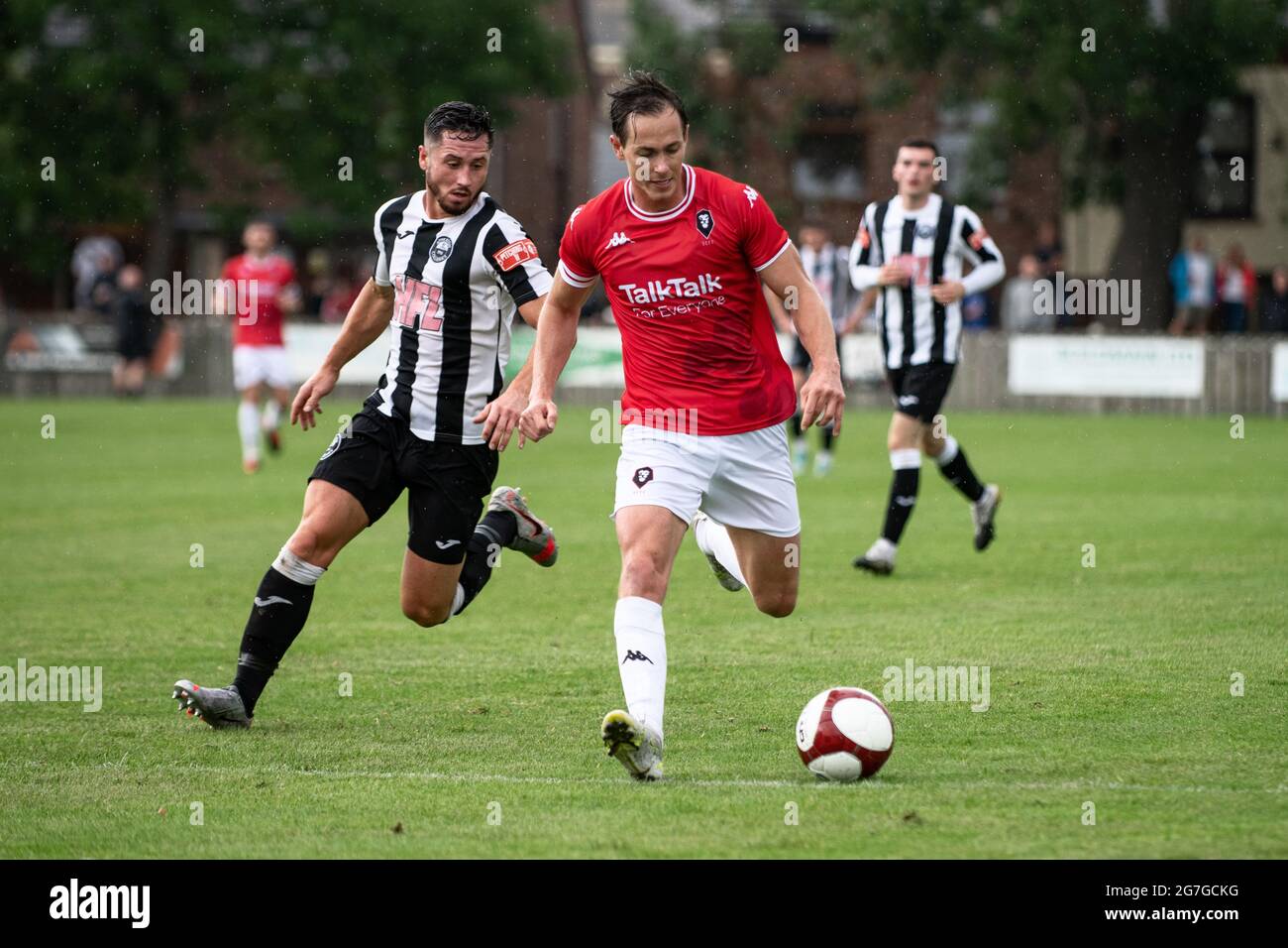 Le Skuna Stadium, Atherton, Greater Manchester. 13/07/21. Atherton Collieries FC 0-3 Salford City FC. Banque D'Images