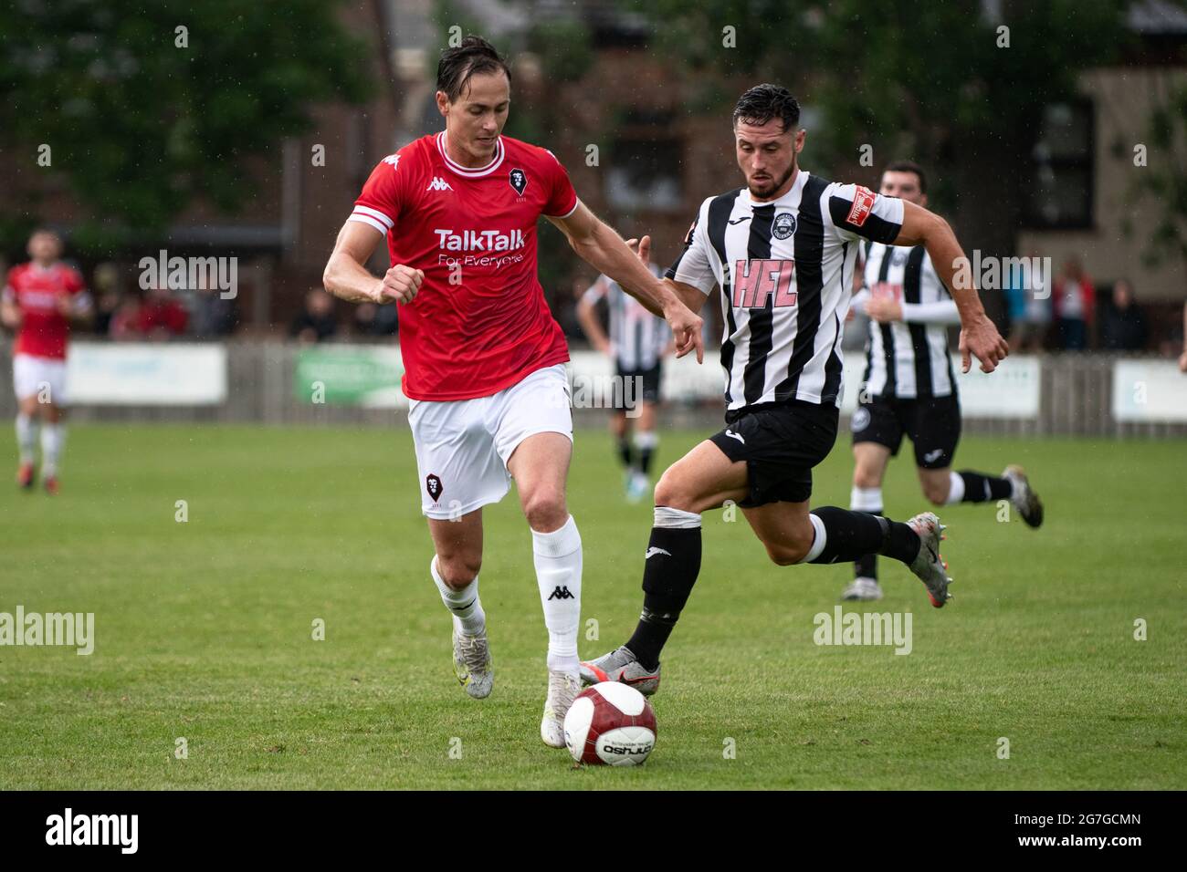 Le Skuna Stadium, Atherton, Greater Manchester. 13/07/21. Atherton Collieries FC 0-3 Salford City FC. Banque D'Images