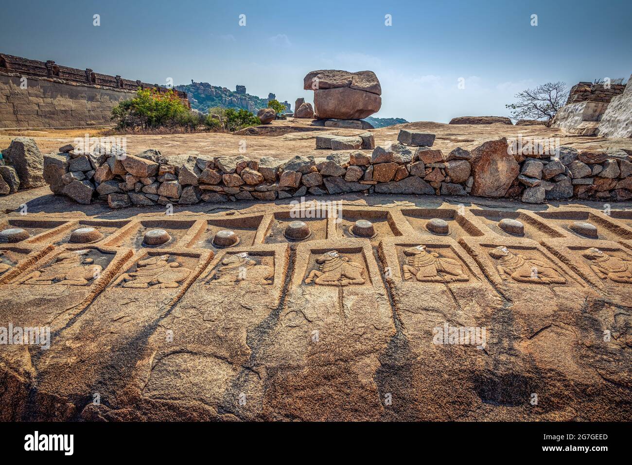 Temple Malyavanta Raghunatha dans l'ancienne ville de Vijayanagara, site classé au patrimoine mondial de l'UNESCO. Hampi, Karnataka, Inde, Banque D'Images