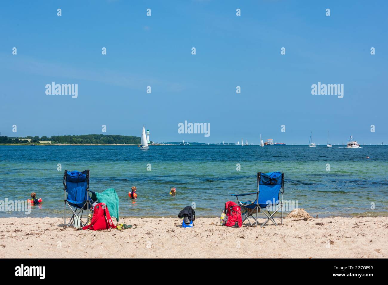 Förde mit Kärnten an der Kiler Förde Banque D'Images