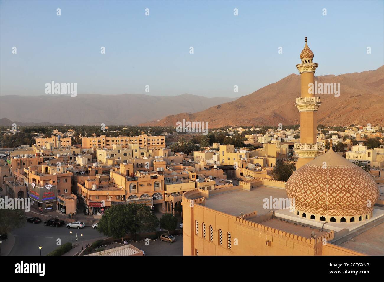 Vue aérienne de Nizwa, Oman Banque D'Images