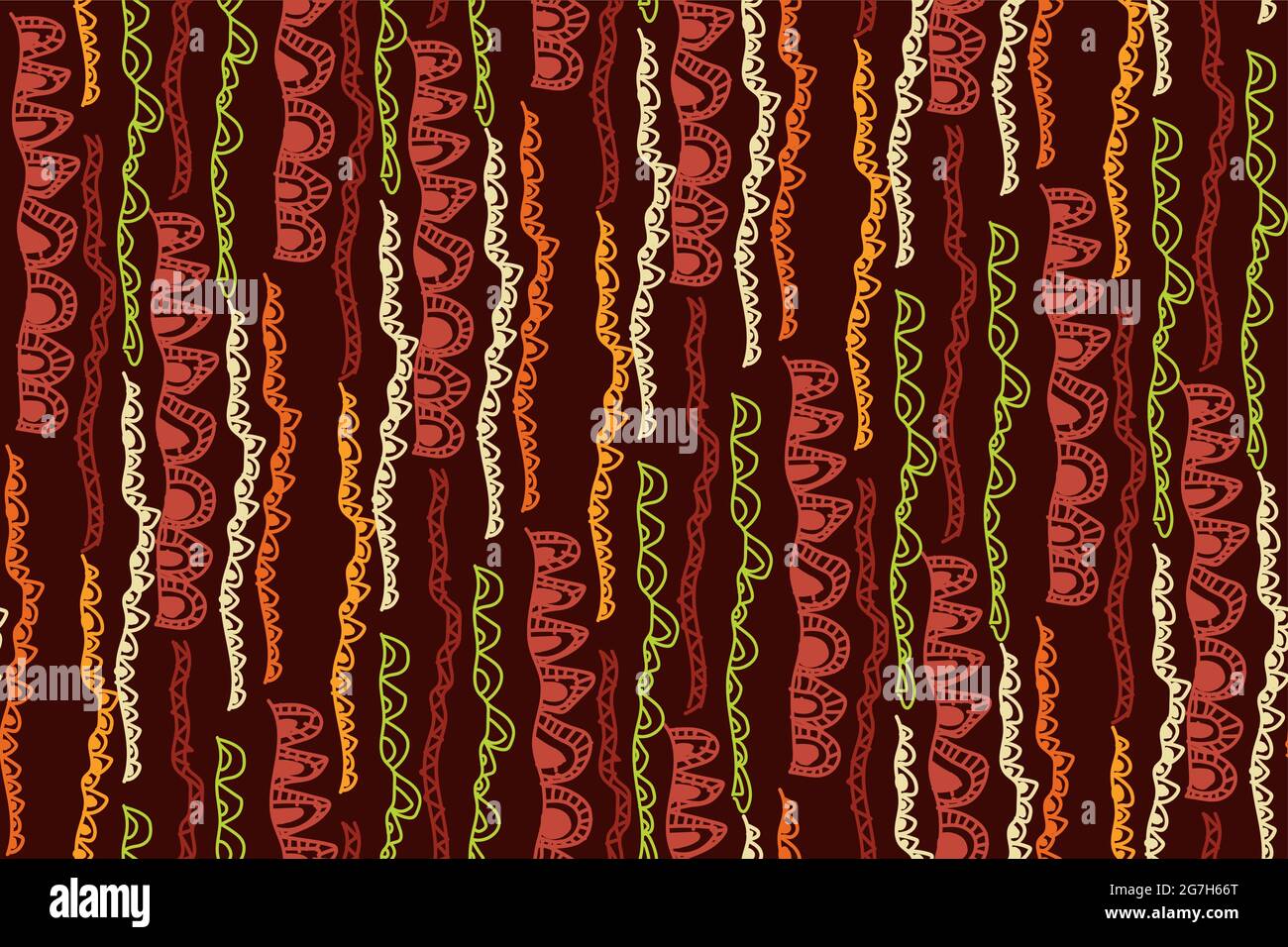 Tissu à imprimé africain, décoration ethnique faite à la main, motifs tribaux sans couture éléments géométriques. Vector texture, afro textile Ankara style de mode. Illustration de Vecteur