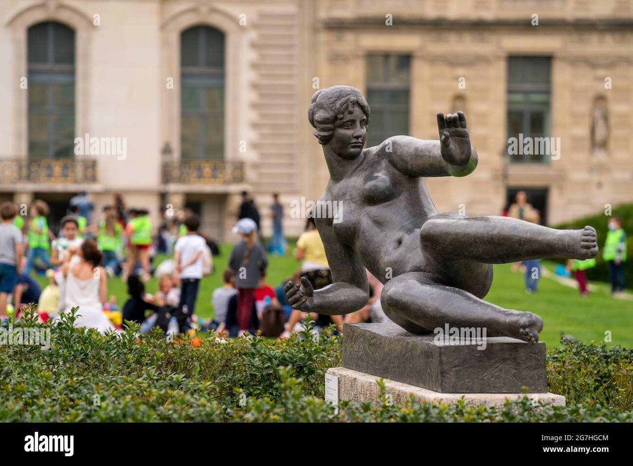 Statue appelée « Air » par Aristide Maillol au parc de Paris, France Banque D'Images