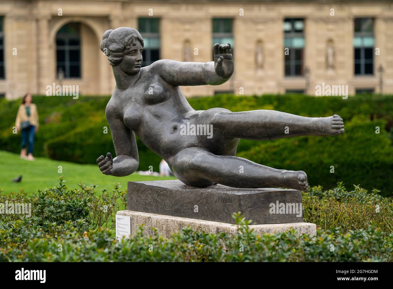 Statue appelée « Air » par Aristide Maillol au parc de Paris, France Banque D'Images