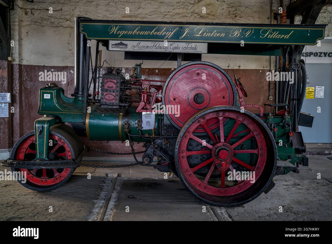 Rouleau vapeur vintage du XIX siècle Banque D'Images