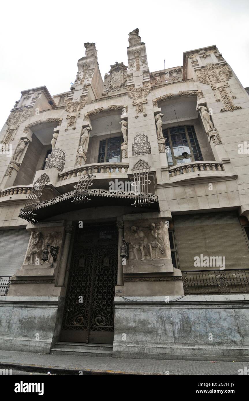 Architecture Art Nouveau dans le centre-ville de Rosario. Santa Fe, Argentine Banque D'Images