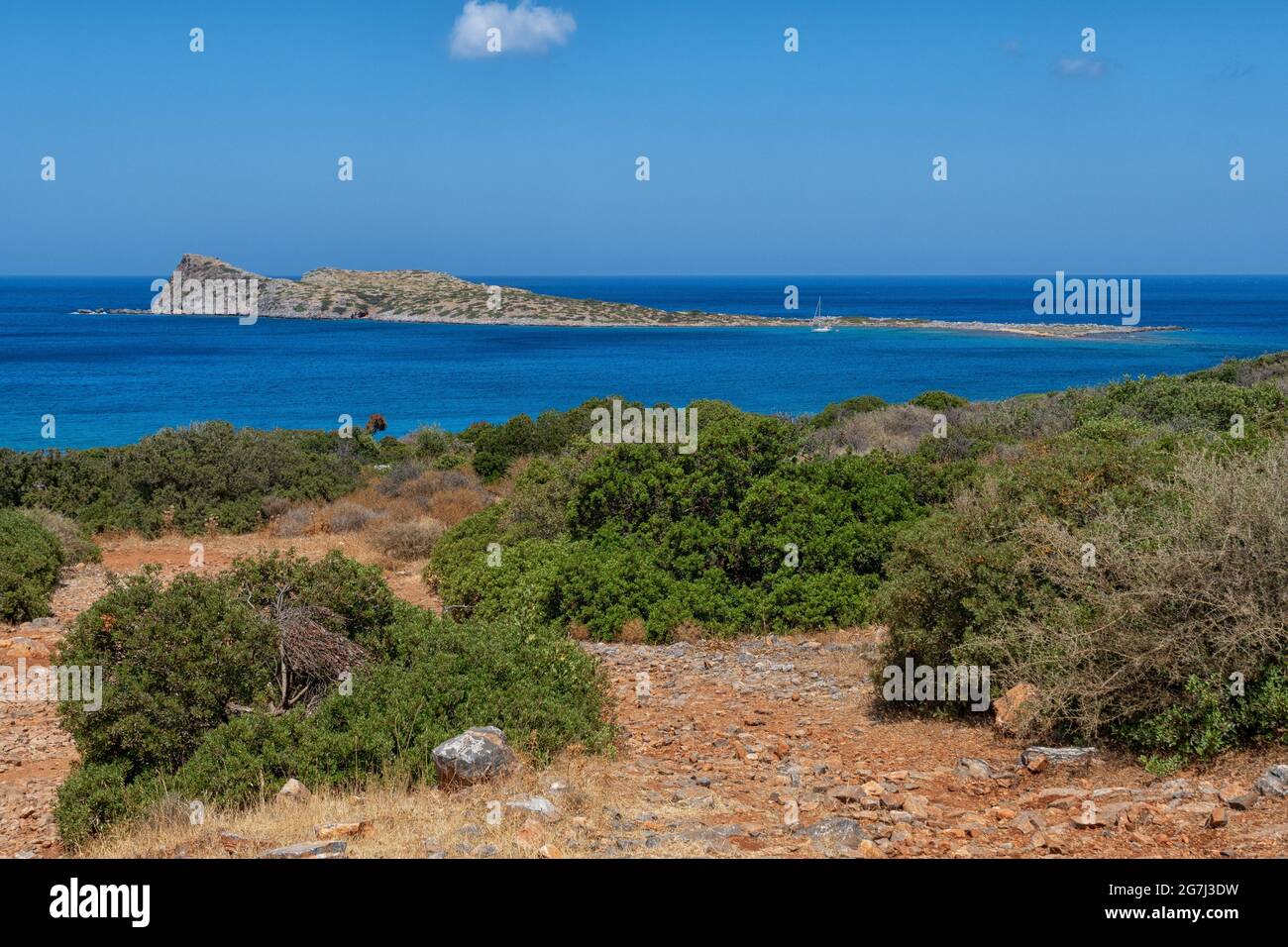 Kolokitha Beach sur l'île grecque de Crète Banque D'Images