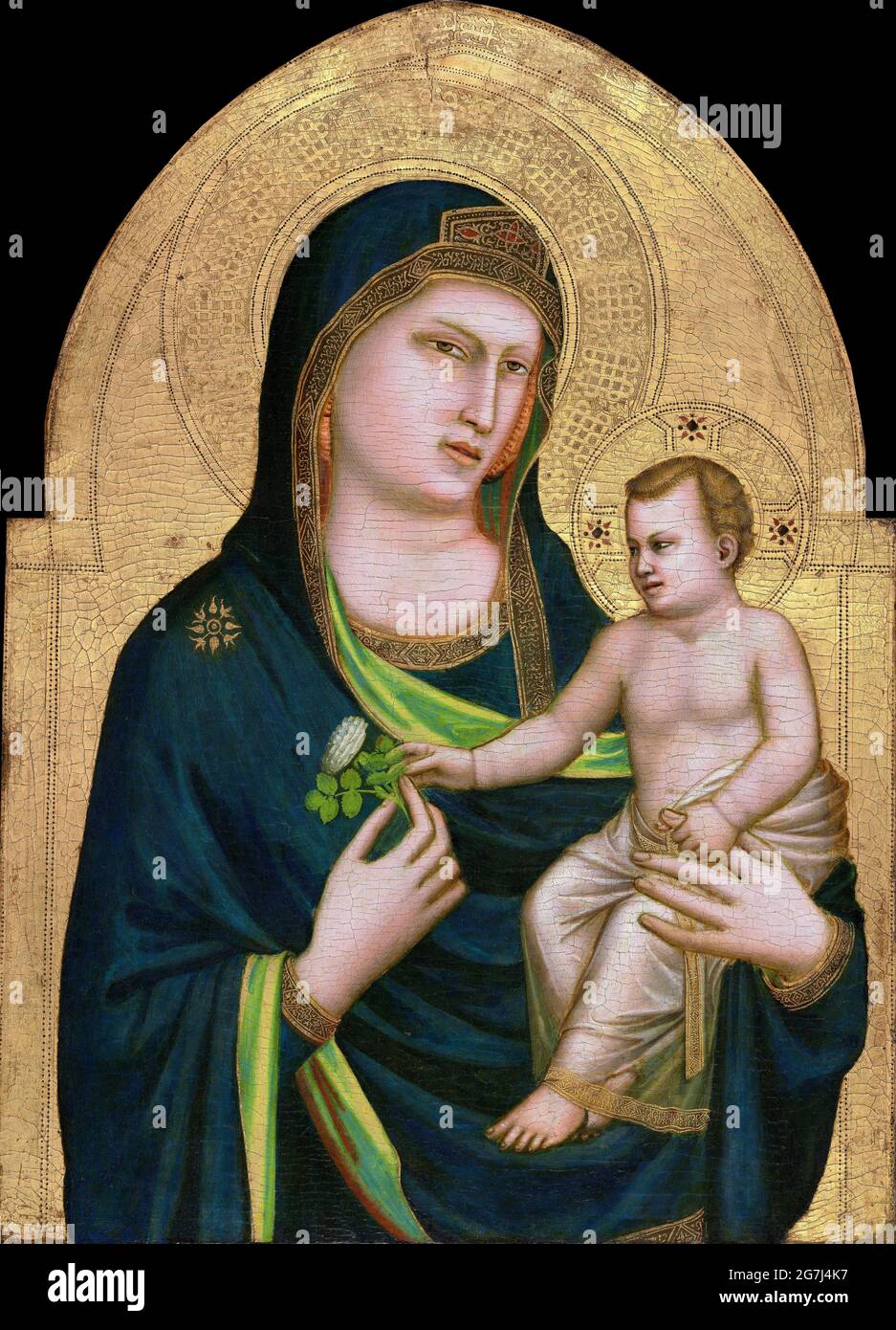 Giotto. Madonna et l'enfant par Giotto di Bondone (v.1266-1337), tempera sur le panneau, c. 1320-30 Banque D'Images