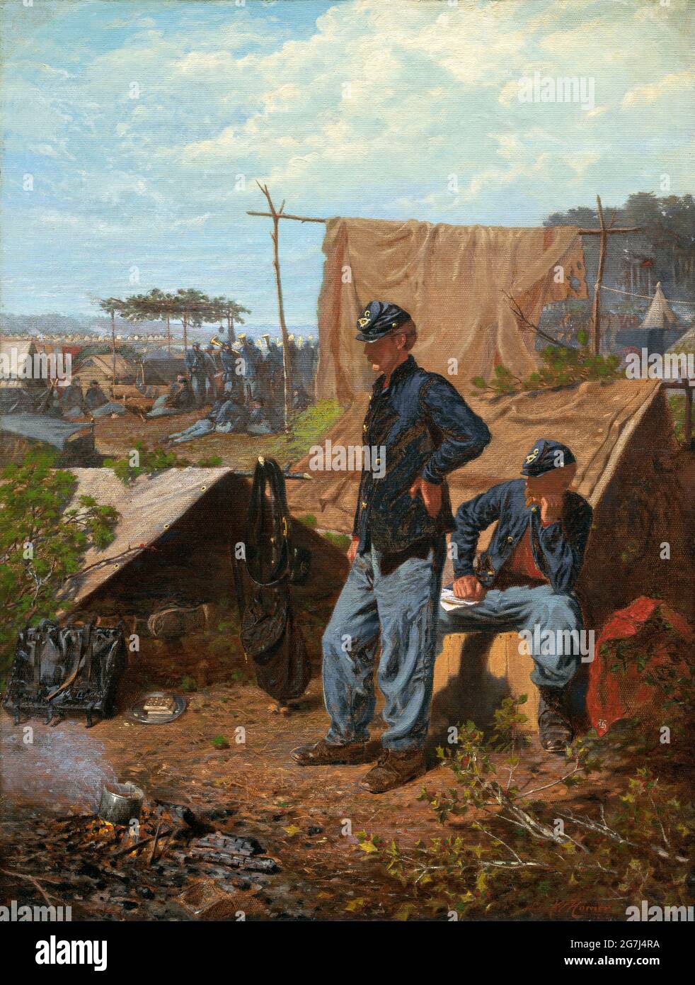 Home Sweet Home par Winslow Homer (1836-1910), huile sur toile, c. 1863 Banque D'Images