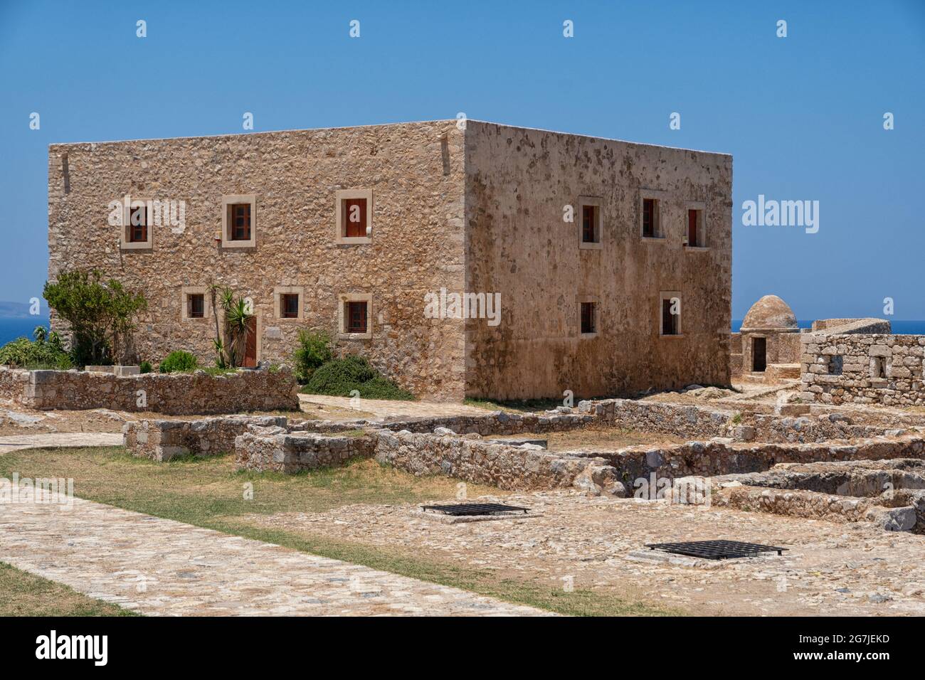 La forteresse de Fortezza à Réthymnon sur l'île grecque de Crète Banque D'Images