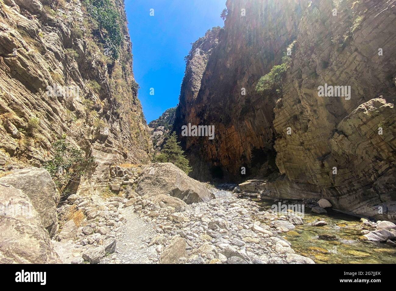 La gorge de Samaria sur l'île grecque de Crète Banque D'Images