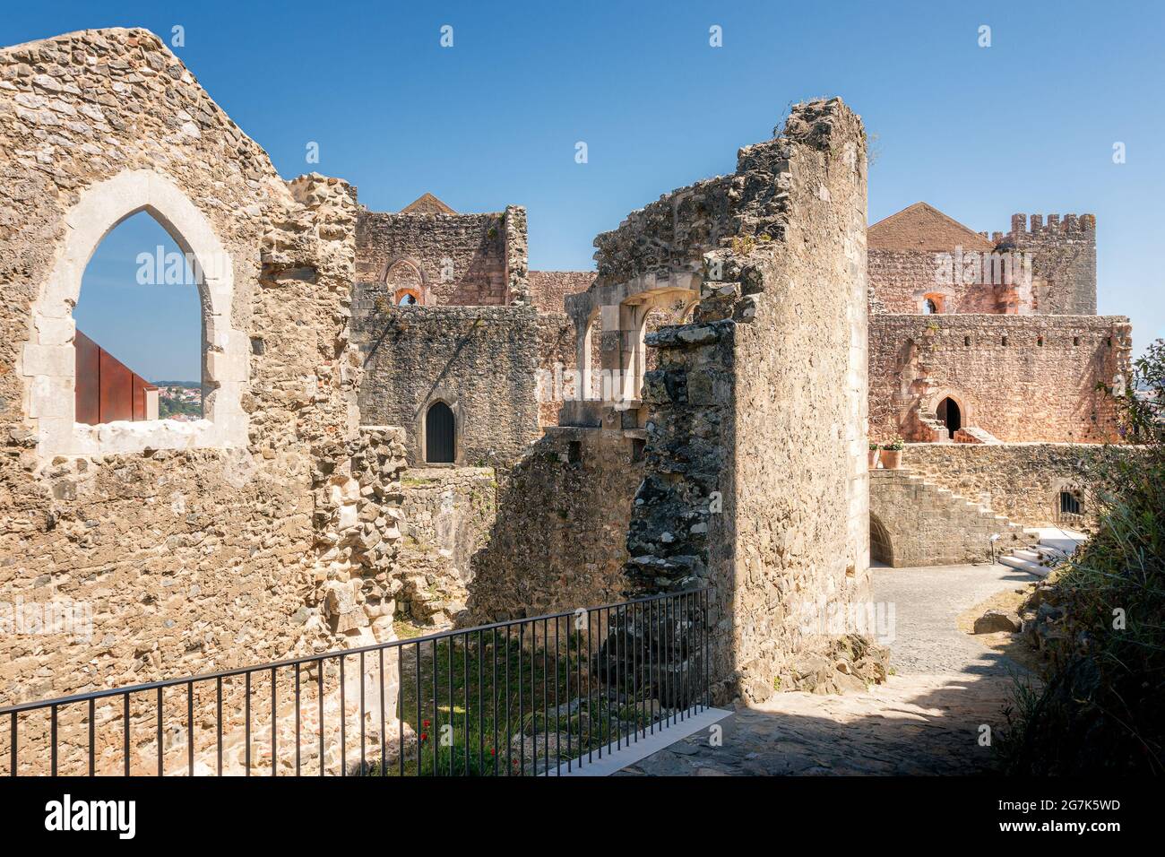Leiria, Portugal - 25 mai 2021 : vue intérieure du château de Leiria au Portugal. Banque D'Images