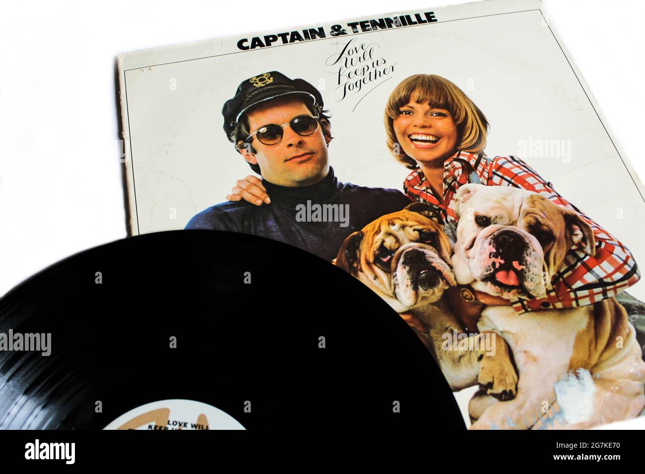 L'amour nous permettra de rester ensemble est la première sortie du duo Captain et Tennille. Couverture de l'album Banque D'Images
