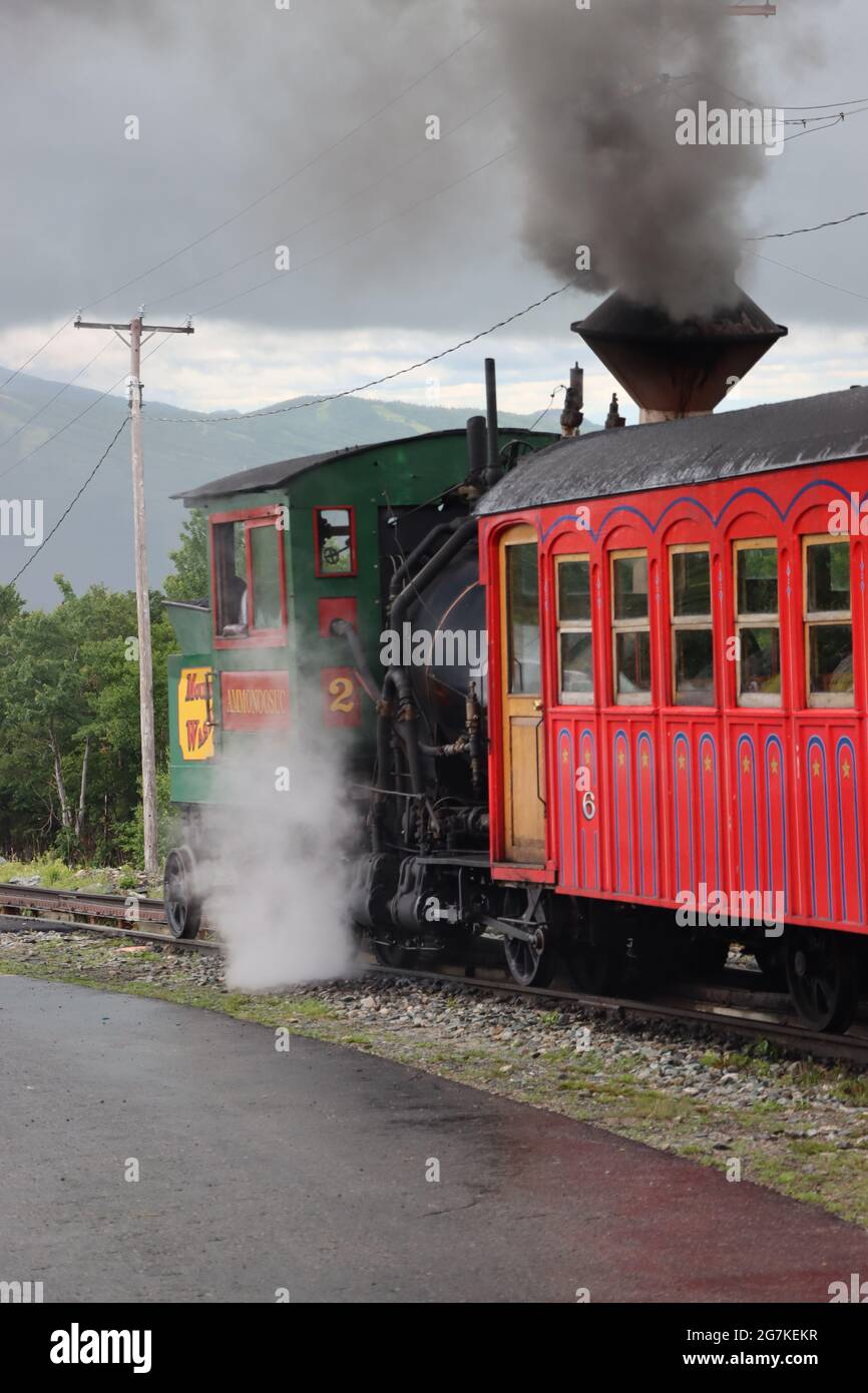 Mt Washington Cog Railway NH USA Banque D'Images