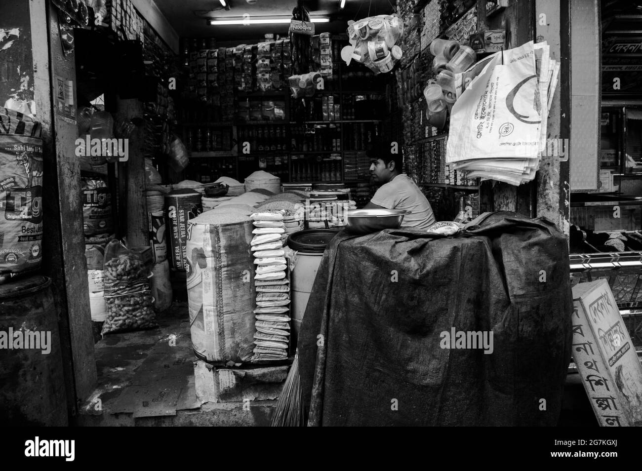 UN MARCHÉ DE VILLAGE Banque D'Images